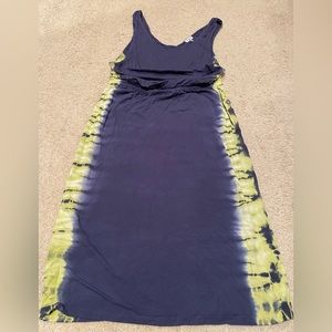 Splendid sundress blue with lime tie dye size medium gently worn